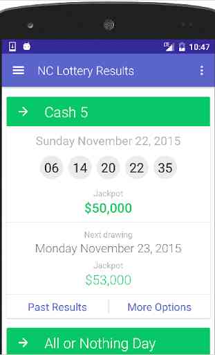 NC Lottery Results 1