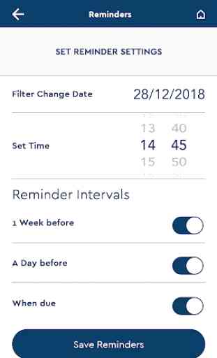 Aqua Optima Filter Reminder App 2
