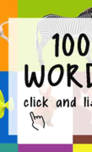 ABC 100 First Words For Children To Listen, Learn, Speak With Vocabulary in English With Animals 1
