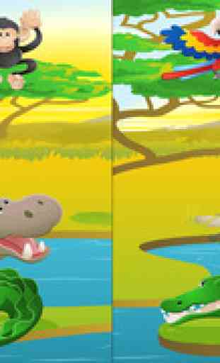 Animals of the safari game for children: Learn for kindergarten or pre-school 2