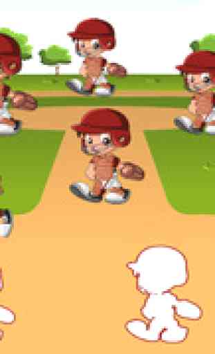 Baby Puzzle: Base-ball Kids Game for Small Children. Sort-ing Objects by size 1