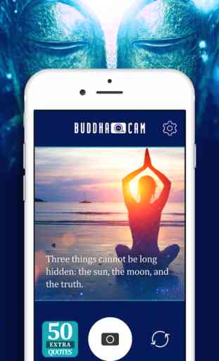 Buddha Cam daily yoga meditation quotes photo camera with buddhism words & filters 3