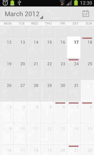 Calendar from Android 4.4 1
