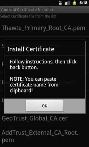 Certificate Installer 3