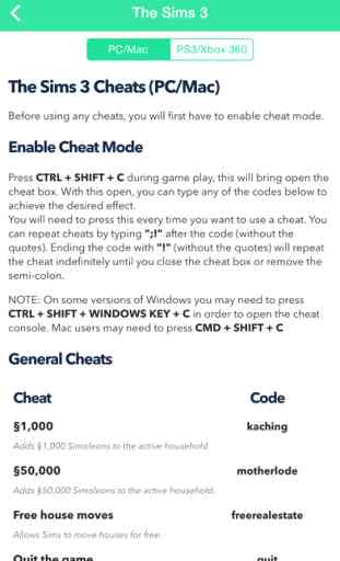 Cheats for The Sims + 3
