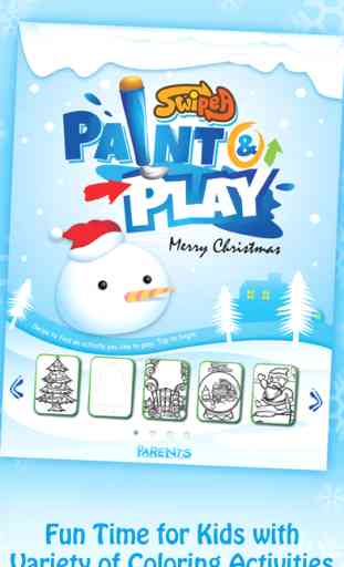 Coloring Book For Kids: Paint & Play Merry Christmas 1