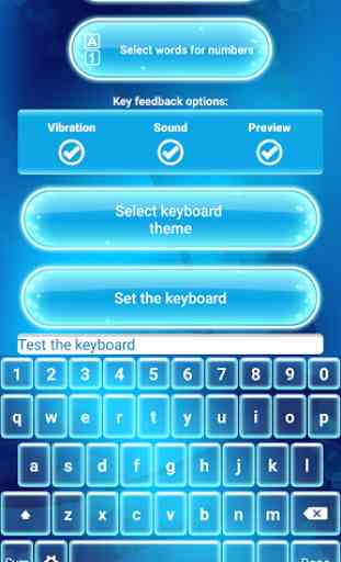 Neon Blue Emoji Keyboard 1