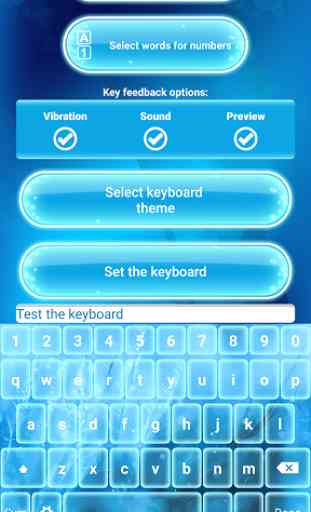 Neon Blue Emoji Keyboard 3