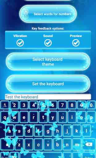 Neon Blue Emoji Keyboard 4
