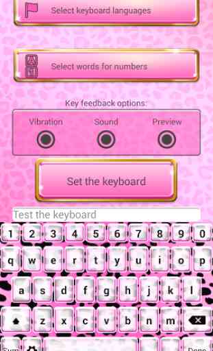 Pink Cheetah Keypad Customizer 1