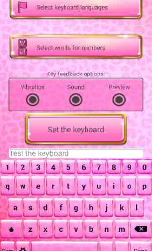 Pink Cheetah Keypad Customizer 2