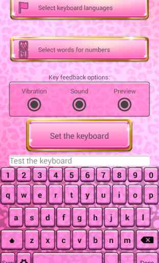 Pink Cheetah Keypad Customizer 3