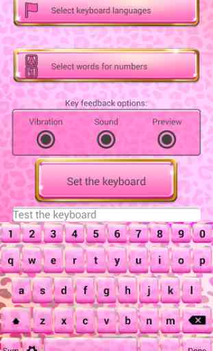 Pink Cheetah Keypad Customizer 4