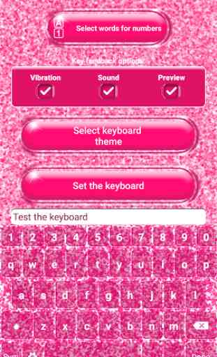 Pink Glitter Keyboard 2