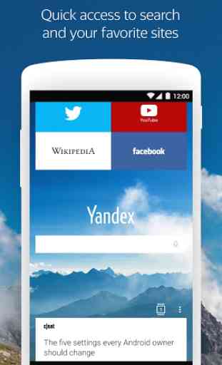 Yandex Browser for Android 1