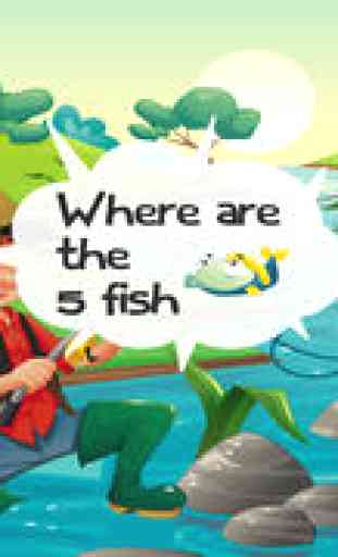 Fishing game for children age 2-5: Fish puzzles, games and riddles for kindergarten and pre-school 3