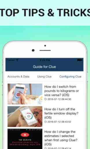 Guide for Clue: Period Tracker, PMS alerts and fertility & ovulation calendar 4