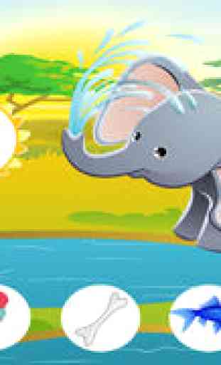Feed the safari animals - Learning game for children 2