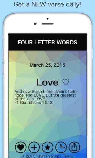 Four Letter Word Of The Day: Daily Bible Verses 1