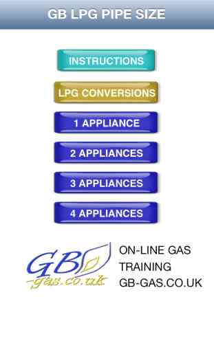 GB GAS L.P.G. PIPE SIZING CALCULATOR 1