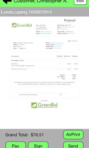 GreenBid - Paperless Bids & Estimates Generator 1