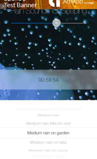 Rain Sounds for Sleeping Lite: HD Natural track and with 24-hour countdown timer 2
