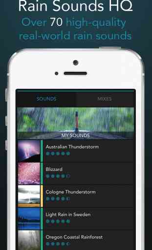 Rain Sounds HQ: Natural raining sounds, thunderstorms, & rainy ambiance to help relax, aid sleep & focus 1