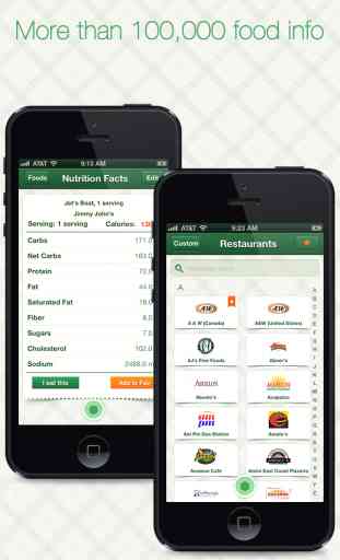 Restaurants Calorie Tracker Free – Track Nutrition of Restaurant, Exercise & Weight 2
