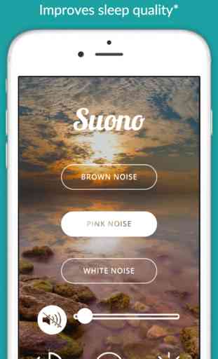 Suono Noise Masking - Soothing white, pink, and brownian noise to aid power napping, meditating, chilling and concentrating 4