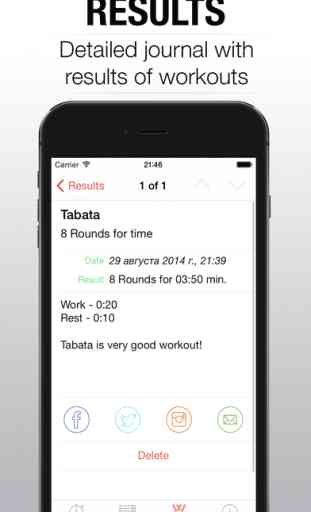 WOD Timer - interval tabata timer for training and round hiit wod 4