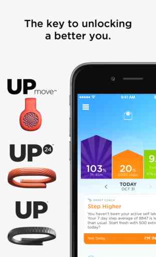 UP® for UP Move™, UP24™, and wired UP® bands 1
