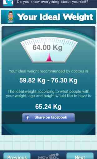 Your Ideal Weight: calculator for your losing diet 4