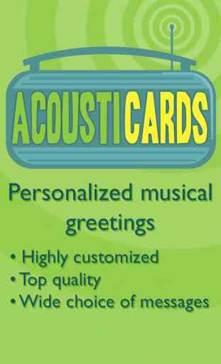 AcoustiCards: Tailored songs, personalized musical greetings 1