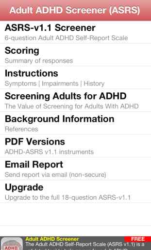 ADULT ADHD Screener 3