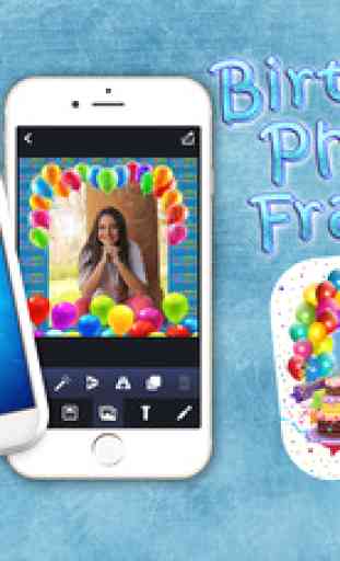 Birthday Photo Frames – Write Or Draw Your Wishes And Make Cute Happy B'day Cards With Pic Editor 3