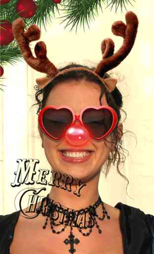 Christmas Photo Booth – New Year Camera Stickers 2