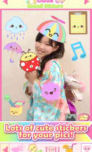 Cute Kawaii Stickers Stamp Editor on Camera for Picture Decoration 3