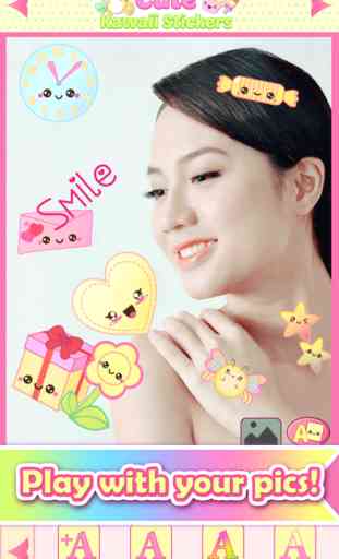 Cute Kawaii Stickers Stamp Editor on Camera for Picture Decoration 4