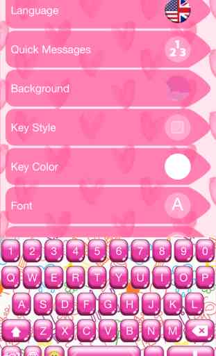 Cute Keyboard Design - Glitter Skins, Font & Emoji 3