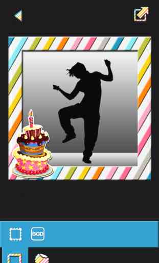 Frame Photos and Add Stickers with Happy Birthday Themes in Picture Editor 4