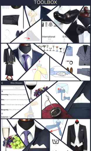Gentleman Tools - How to Tie a Tie, Size Converter, Dress Codes, Ironing Guide, Wine Glossary 1