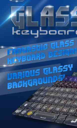 Glass Keyboard Design – Beautiful Keyboard Themes with Glassy Backgrounds and Fancy Fonts 1