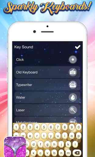 Glitter Keyboard for Girls – Colorful Background Theme.s with Pink Glowing Key.s and Cute EmojiS 4