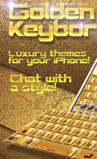Gold Keyboard Themes & Custom Skins – Luxurious Keyboards With Deluxe Fonts and Emoji.s 1
