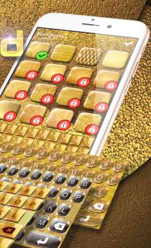 Gold Keyboard Themes & Custom Skins – Luxurious Keyboards With Deluxe Fonts and Emoji.s 2