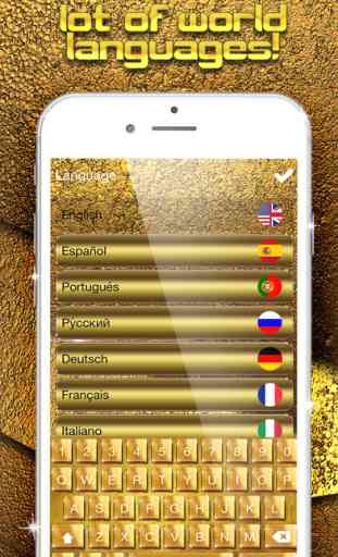 Gold Keyboard Themes & Custom Skins – Luxurious Keyboards With Deluxe Fonts and Emoji.s 4