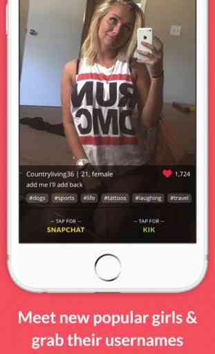 Girls for Kik & Snapchat - Meet a Girl & Chat App 2