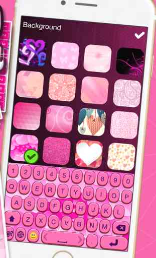 Girly Keyboards with Pink Background Theme & Emoji 2