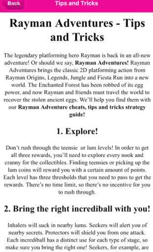 Guide for Rayman Adventures Game 1
