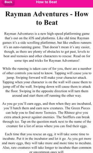 Guide for Rayman Adventures Game 2